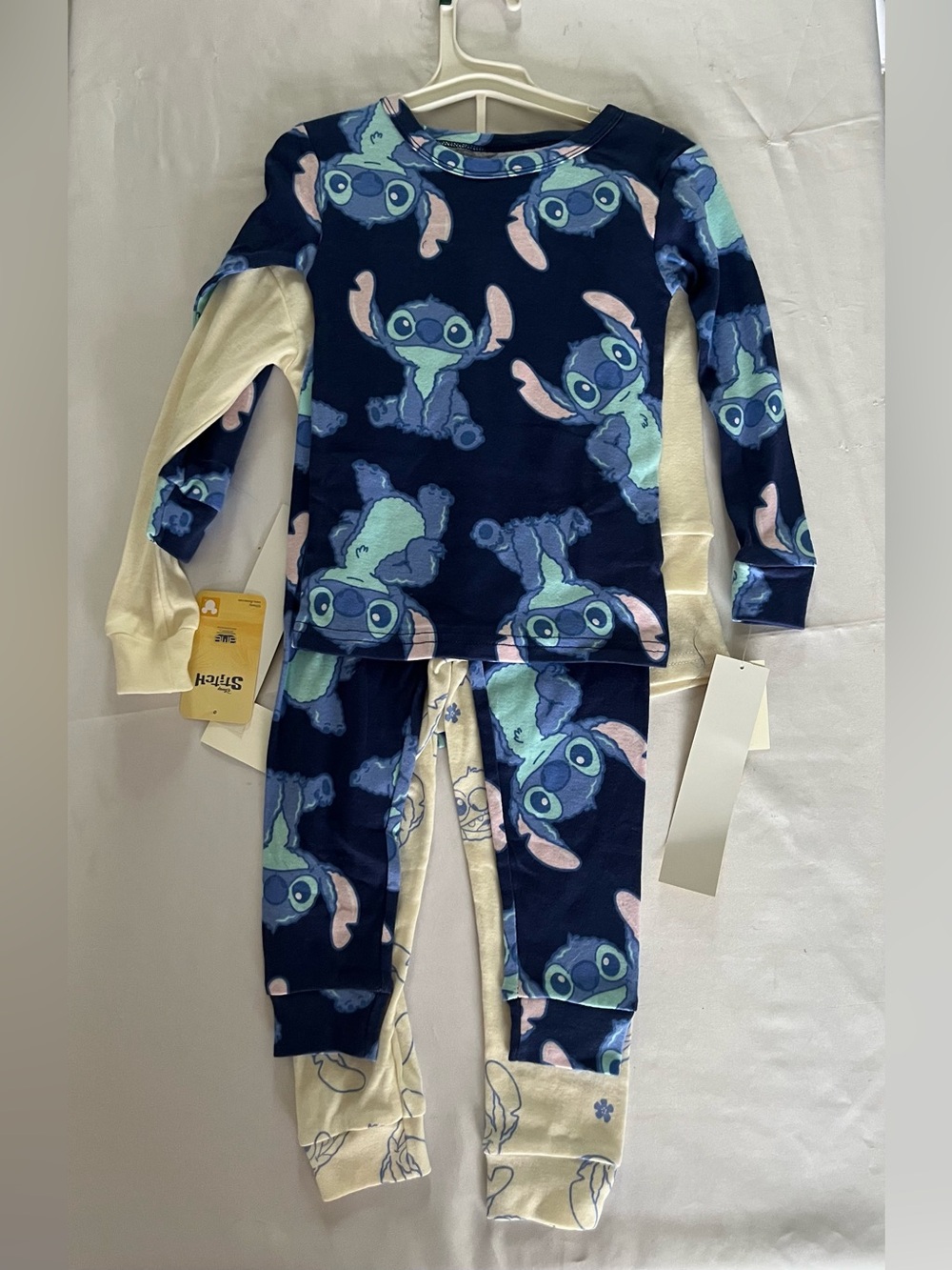 NWT Toddler 4pc Lilo & Stitch Cotton Pajama Set - Blue/White 4T